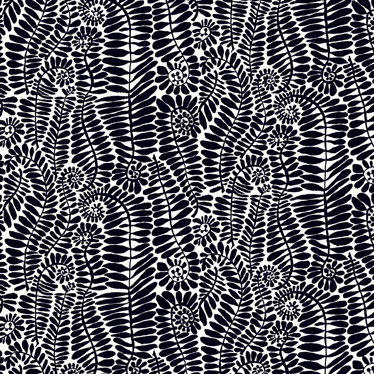 Patchwork Baumwolle - Kaffe Fassett - Fronds Black